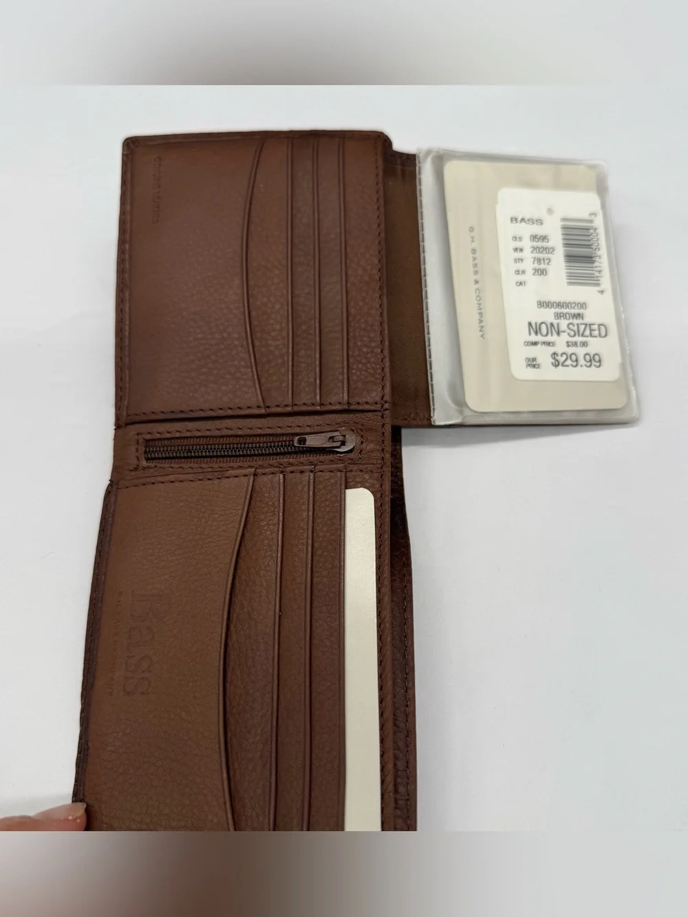 Bass branded leather
